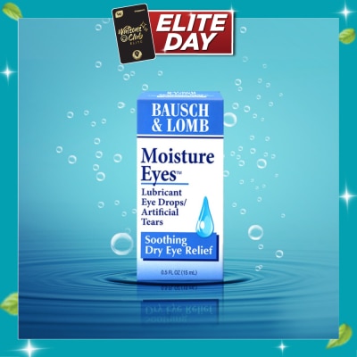 BAUSCH + LOMB Moisture Eyes Lubricant Eye Drops (Soothe + Relief Dry Eyes) 15ml (Expiry: Jun`2027) image