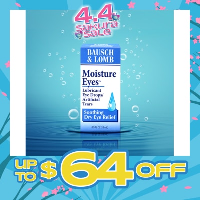 BAUSCH + LOMB - Moisture Eyes Lubricant Eye Drops (Soothe + Relief Dry Eyes) 15ml