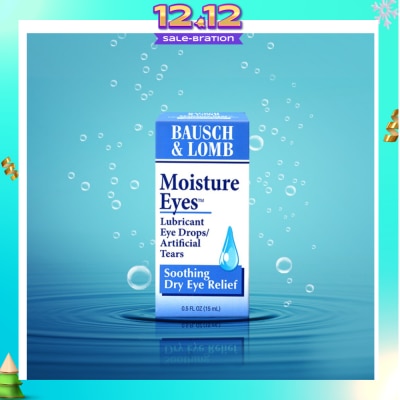 BAUSCH + LOMB Moisture Eyes Lubricant Eye Drops (Soothe + Relief Dry Eyes) 15ml