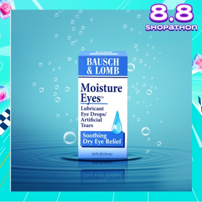 BAUSCH + LOMB Moisture Eyes Lubricant Eye Drops (Soothe + Relief Dry Eyes) 15ml
