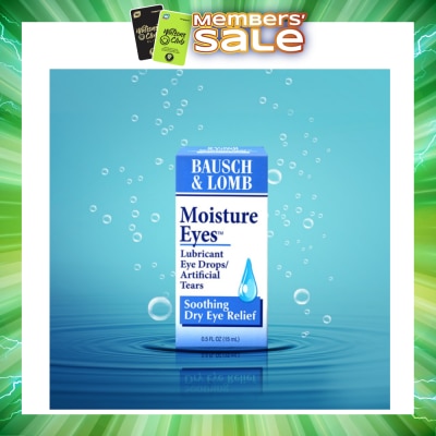 BAUSCH + LOMB - Moisture Eyes Lubricant Eye Drops (Soothe + Relief Dry Eyes) 15ml (Expiry: Jan`2027)