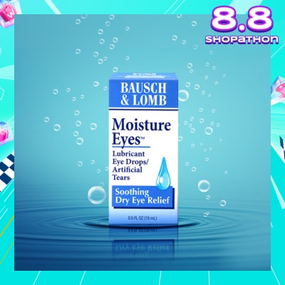 BAUSCH + LOMB Moisture Eyes Lubricant Eye Drops (Soothe + Relief Dry Eyes) 15ml