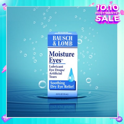 BAUSCH + LOMB Moisture Eyes Lubricant Eye Drops (Soothe + Relief Dry Eyes) 15ml