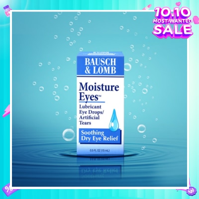 BAUSCH + LOMB Moisture Eyes Lubricant Eye Drops (Soothe + Relief Dry Eyes) 15ml