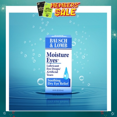BAUSCH + LOMB - Moisture Eyes Lubricant Eye Drops (Soothe + Relief Dry Eyes) 15ml (Expiry: Jan`2027)