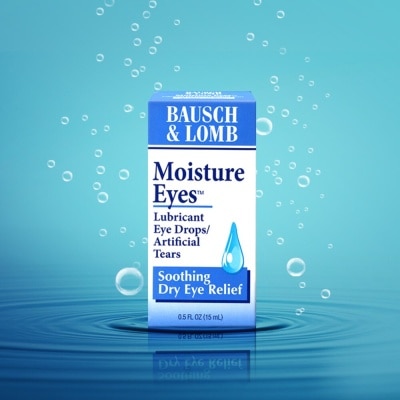 BAUSCH + LOMB Moisture Eyes Lubricant Eye Drops (Soothe + Relief Dry Eyes) 15ml (Expiry: Jan`2025)