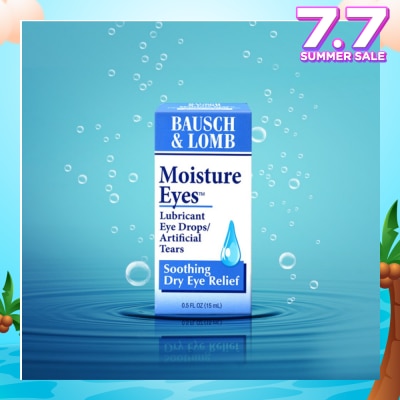 BAUSCH + LOMB Moisture Eyes Lubricant Eye Drops (Soothe + Relief Dry Eyes) 15ml
