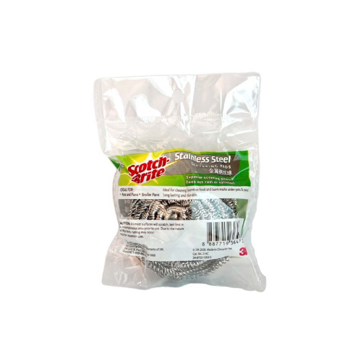 SCOTCH-BRITE Stainless Steel Spiral Ball 1s