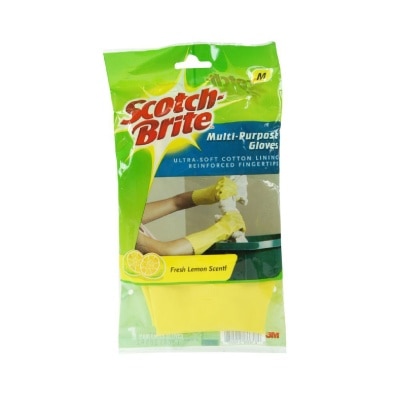 3M - SCOTCH-BRITE Multi-Purpose Gloves with Fresh Lemon Scent Size M 1 Pair