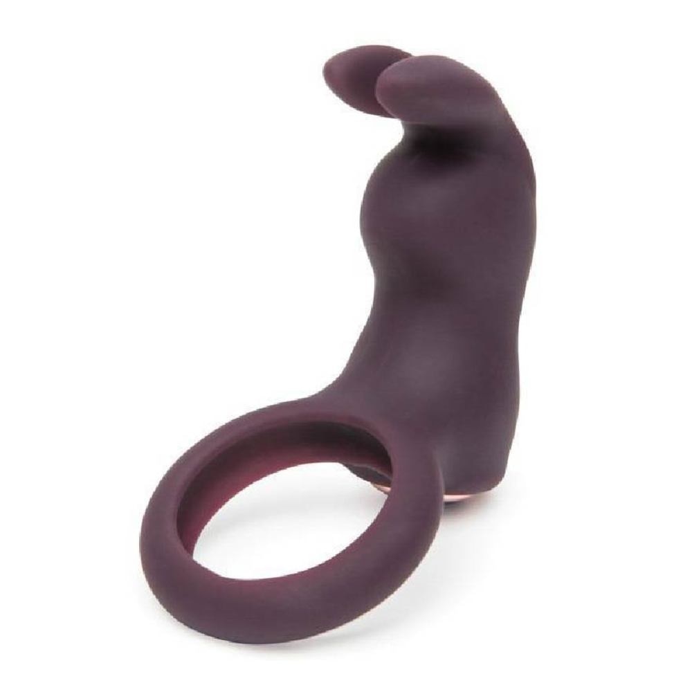 The Official Pleasure Collection Lost in Each Other Rechargeable Vibrating Rabbit Love Ring Purple 1s