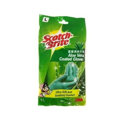 3M - SCOTCH-BRITE Aloe Vera Coated Gloves Size L 1 Pair
