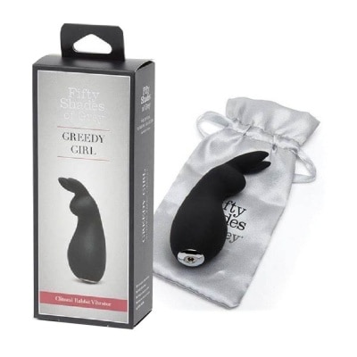 FIFTY SHADES OF GREY Greedy Girl Rechargeable Clitoral Rabbit Vibrator Black 1s