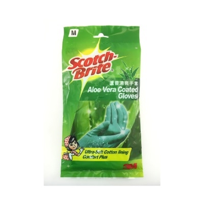 3M - SCOTCH-BRITE Aloe Vera Coated Gloves Size M 1 Pair