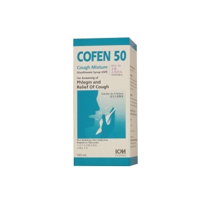 ICM PHARMA Cofen 50 Cough Mixture (For Loosening Of Phlegm And Relief Of Wet Cough) 100ml