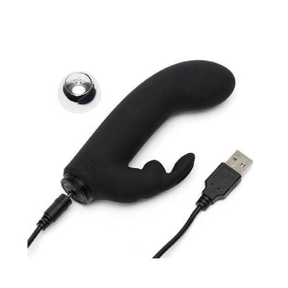 Greedy Girl Rechargeable Mini Rabbit Vibrator Black 1s