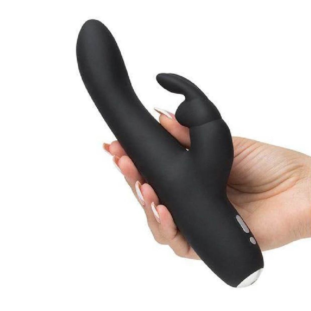 Greedy Girl Rechargeable Slimline Rabbit Vibrator Black 1s