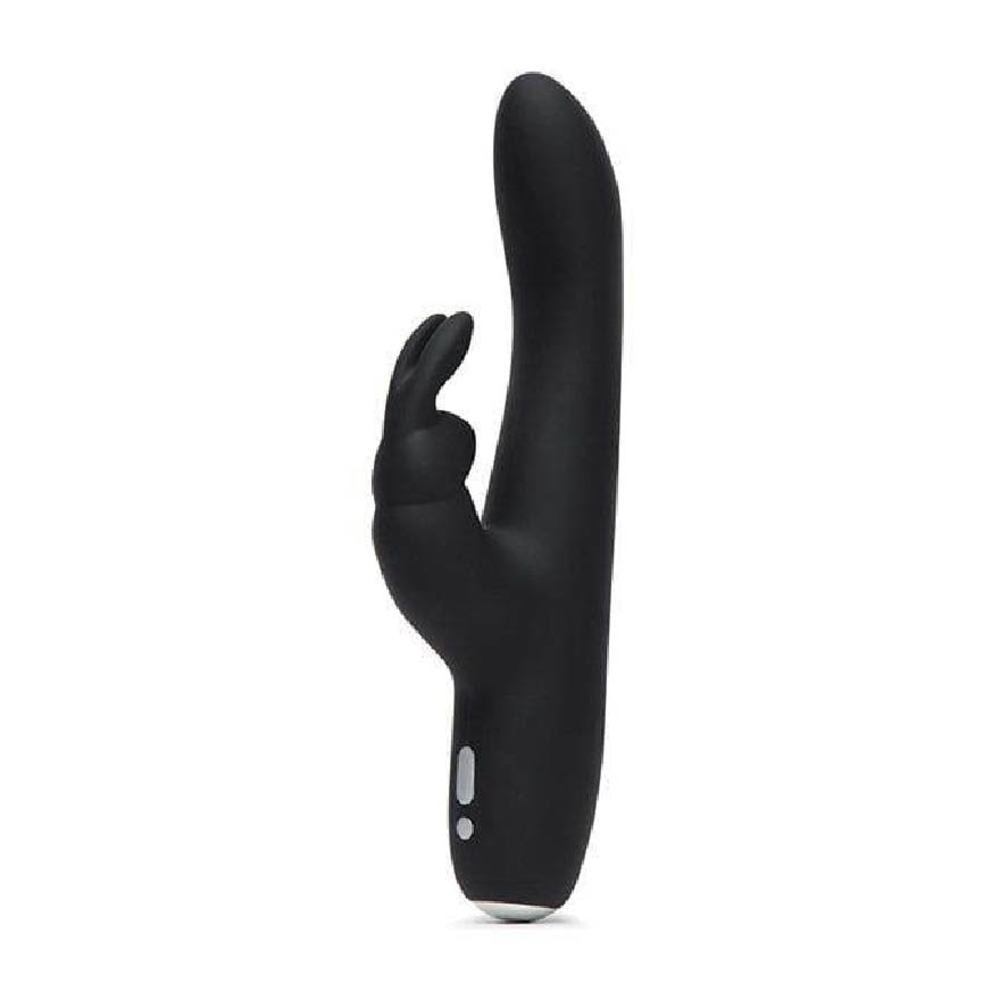 Greedy Girl Rechargeable Slimline Rabbit Vibrator Black 1s