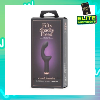 FIFTY SHADES OF GREY The Official Pleasure Collection Lavish Attention Rechargeable Clitoral & G-Spot Vibrator Purple 1s