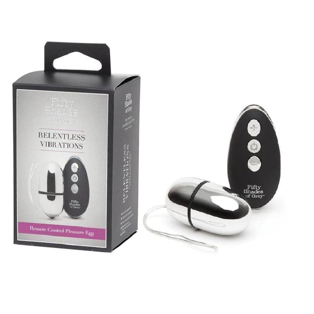 Relentless Vibrations Remote Control Pleasure Egg Vibrator Silver 1s