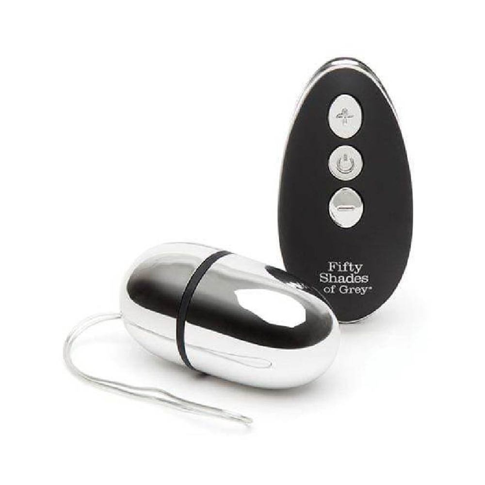 Relentless Vibrations Remote Control Pleasure Egg Vibrator Silver 1s