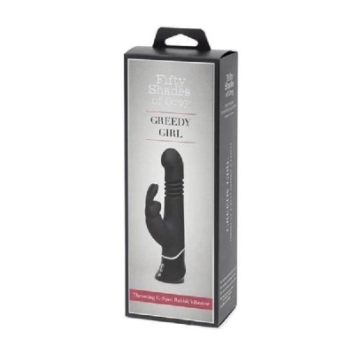 FIFTY SHADES OF GREY Greedy Girl Rechargeable Thrusting G-Spot Rabbit Vibrator Black 1s