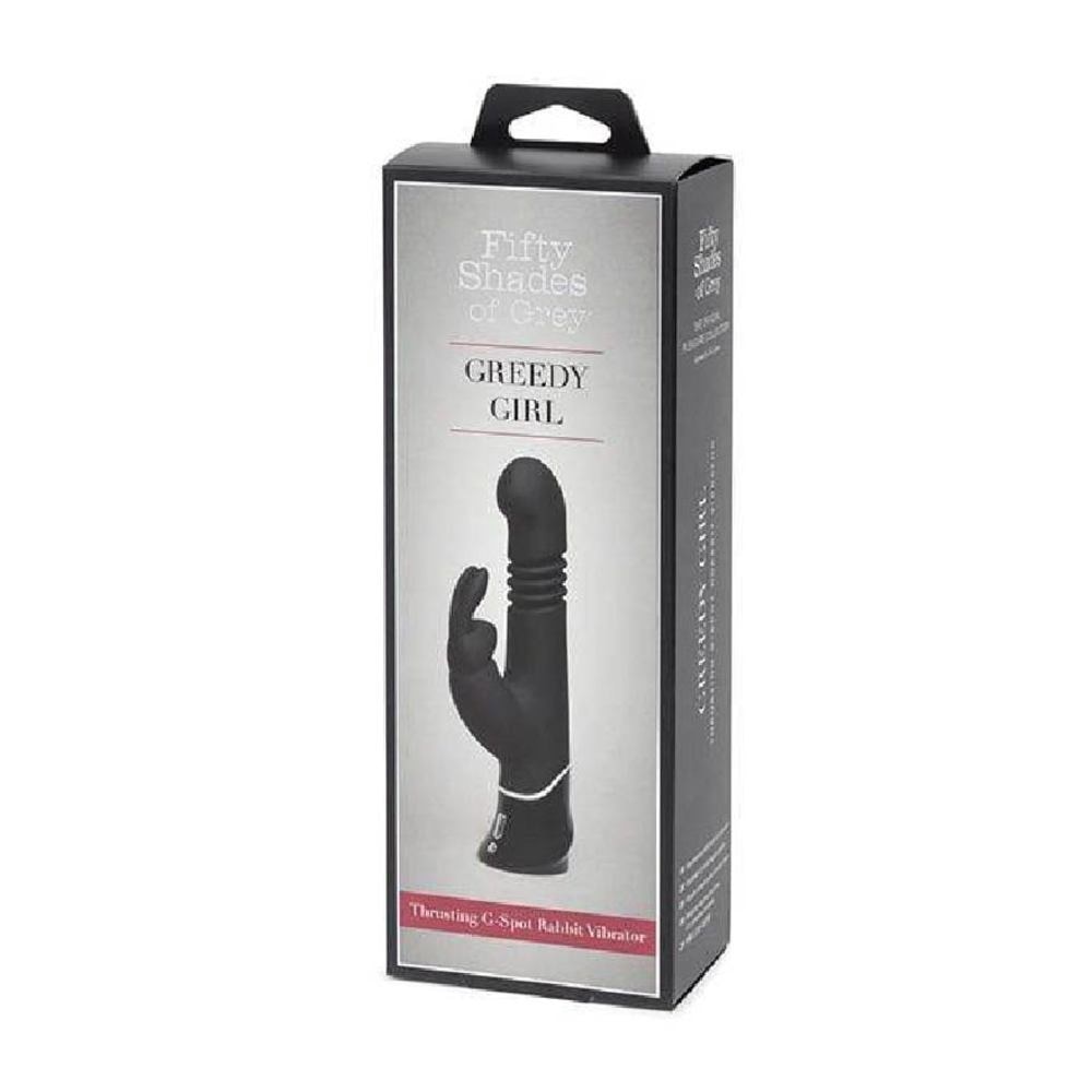 Greedy Girl Rechargeable Thrusting G-Spot Rabbit Vibrator Black 1s