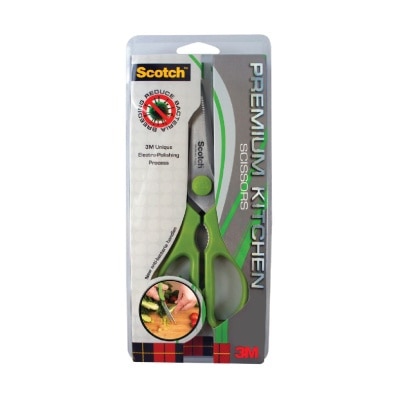 3M - SCOTCH Green Premium Kitchen Scissors with Anti-Bacterial Handle 1s