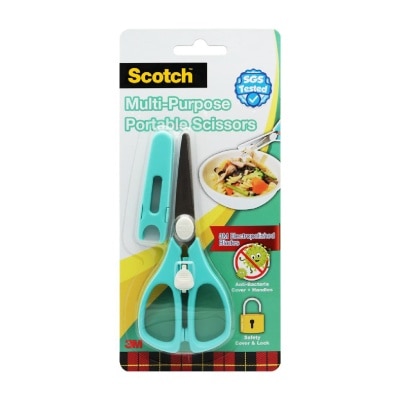 3M - SCOTCH Blue Multi-Purpose Portable Scissors with Anti-Bacterial Cover + Handle 1s