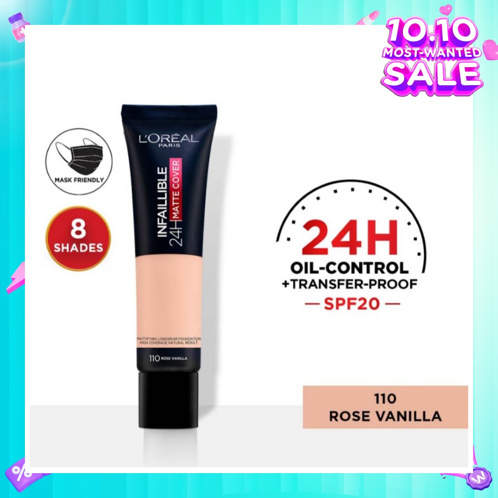 Infallible 24H Matte Cover Liquid Foundation 110 Rose Vanilla SPF20 35ml