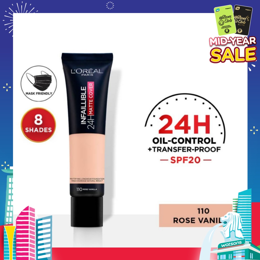 Infallible 24H Matte Cover Liquid Foundation 110 Rose Vanilla SPF20 35ml