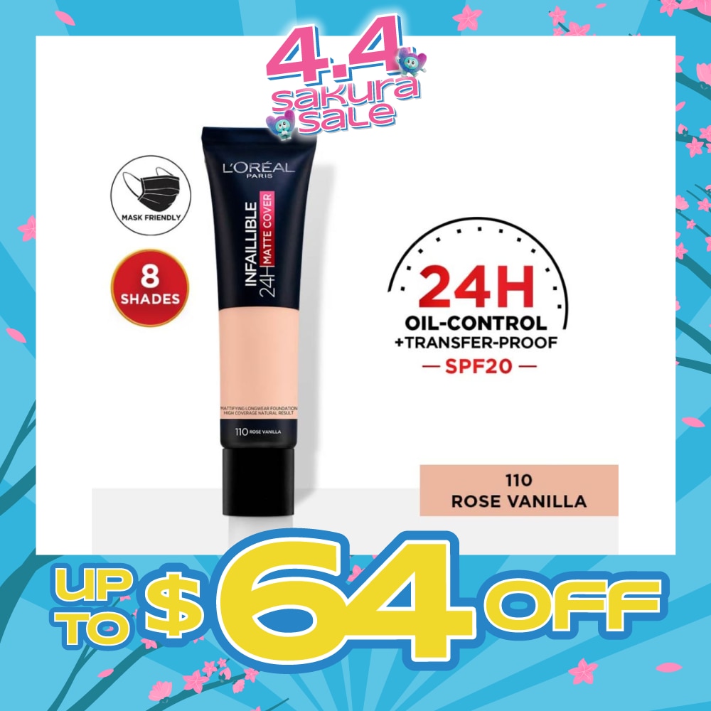 Infallible 24H Matte Cover Liquid Foundation 110 Rose Vanilla SPF20 35ml