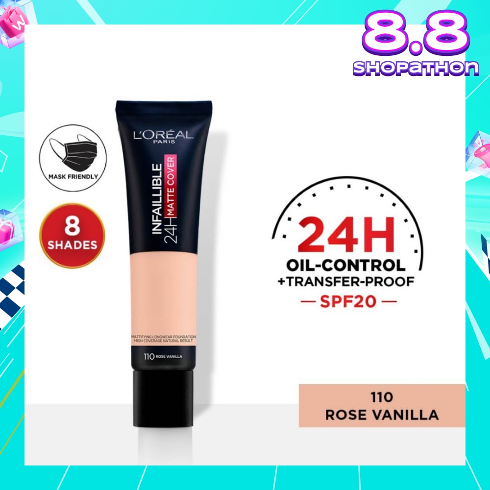 Infallible 24H Matte Cover Liquid Foundation 110 Rose Vanilla SPF20 35ml