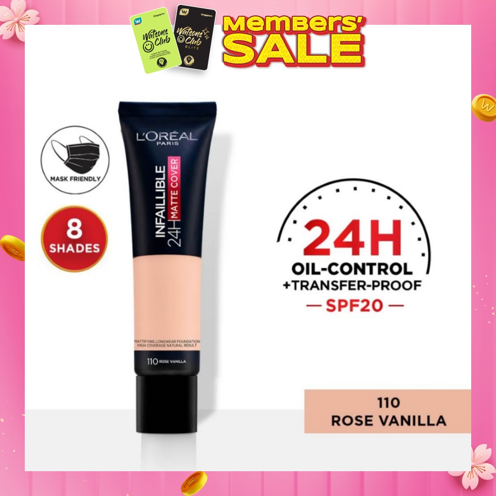 Infallible 24H Matte Cover Liquid Foundation 110 Rose Vanilla SPF20 35ml