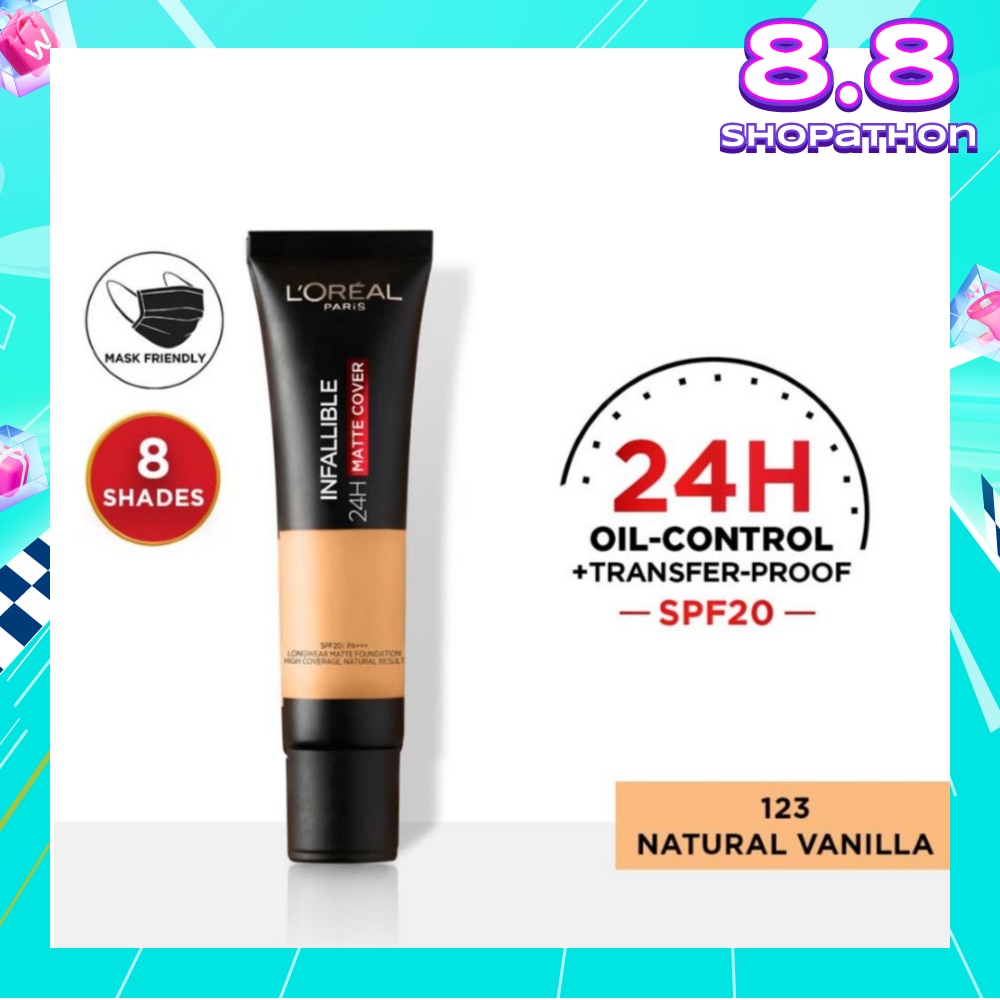 Infallible 24H Matte Cover Liquid Foundation 123 Natural Vanilla SPF20 35ml