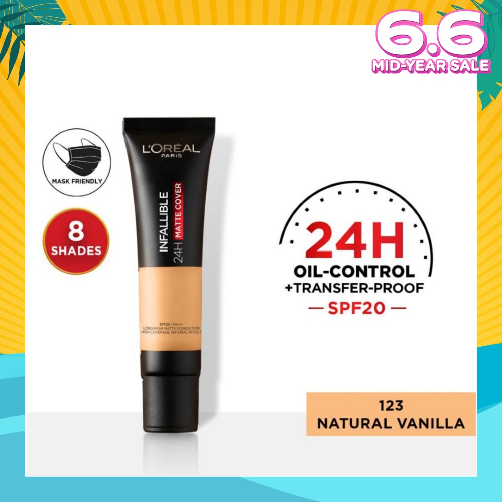 Infallible 24H Matte Cover Liquid Foundation 123 Natural Vanilla SPF20 35ml