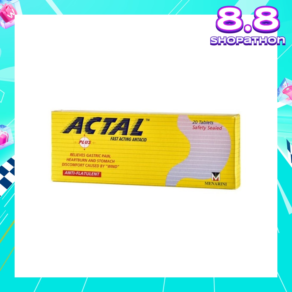 Plus Fast Acting Antacid Tablets (Relieves Gastric Pain, Heartburn & Stomach Discomfort) 20s