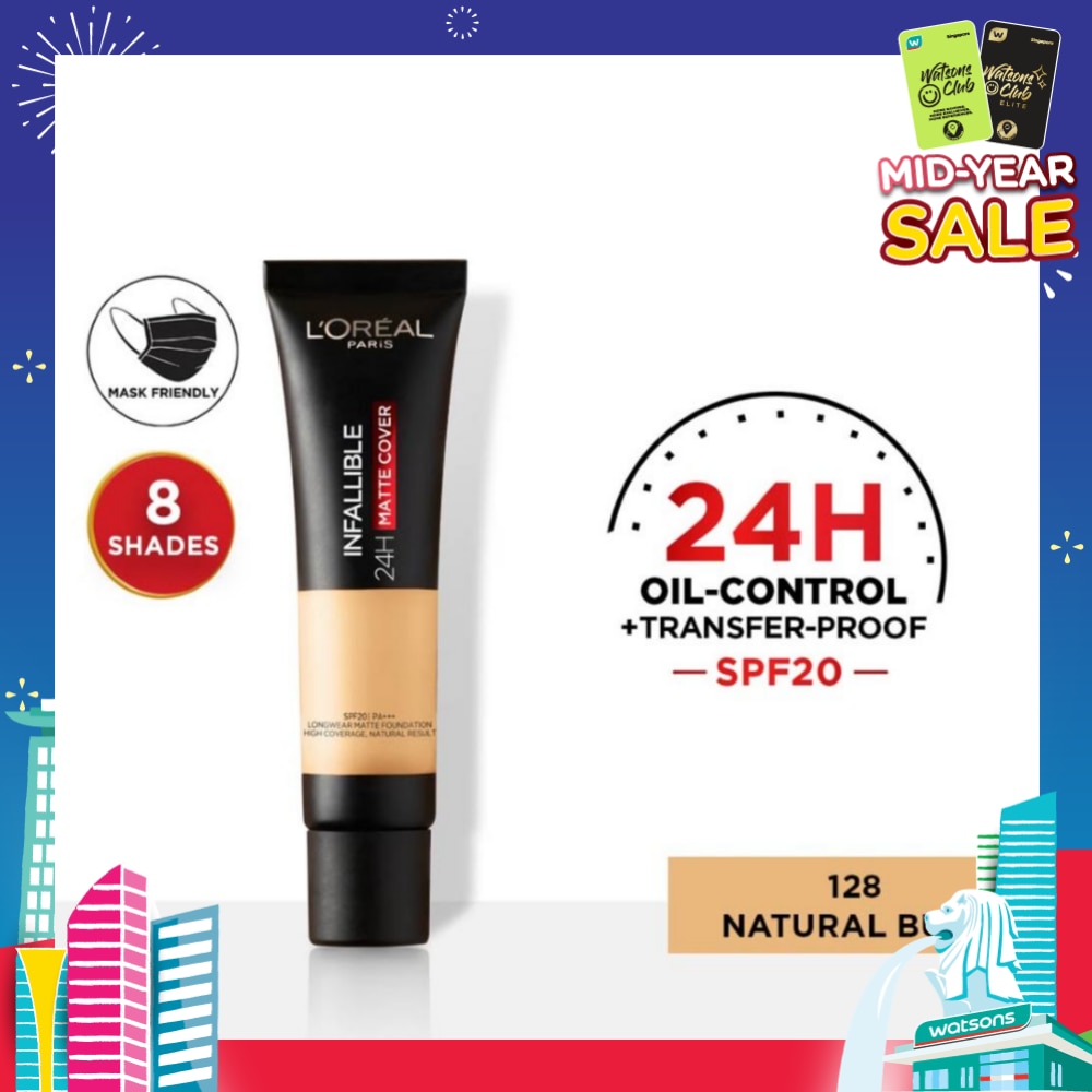 Infallible 24H Matte Cover Liquid Foundation 128 Natural Buff SPF20 35ml