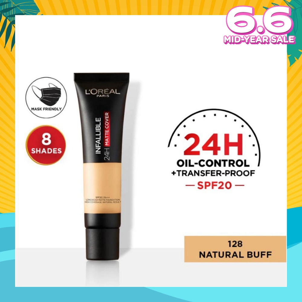 Infallible 24H Matte Cover Liquid Foundation 128 Natural Buff SPF20 35ml