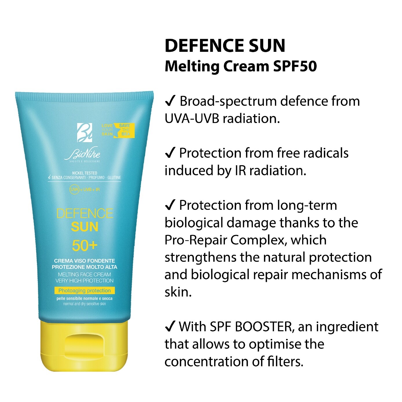 Defence Sun Melting Face Cream SPF50 50ml