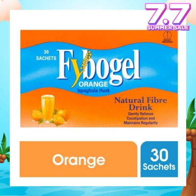 FYBOGEL Natural Fibre Drink Sachet Orange Flavour (Gently Relieves Constipation) 30s