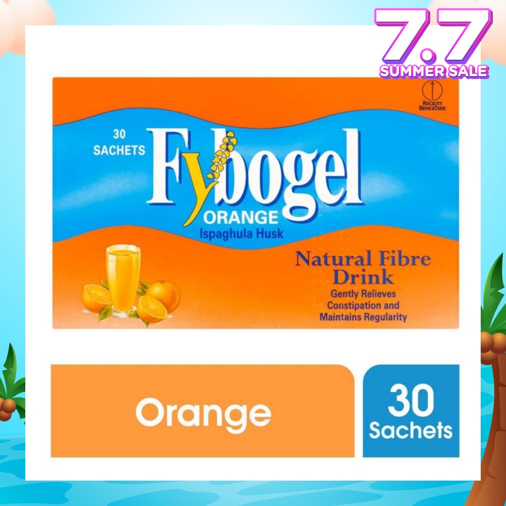 Natural Fibre Drink Sachet Orange Flavour (Gently Relieves Constipation) 30s