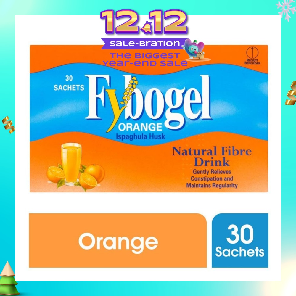 Natural Fibre Drink Sachet Orange Flavour (Gently Relieves Constipation) 30s