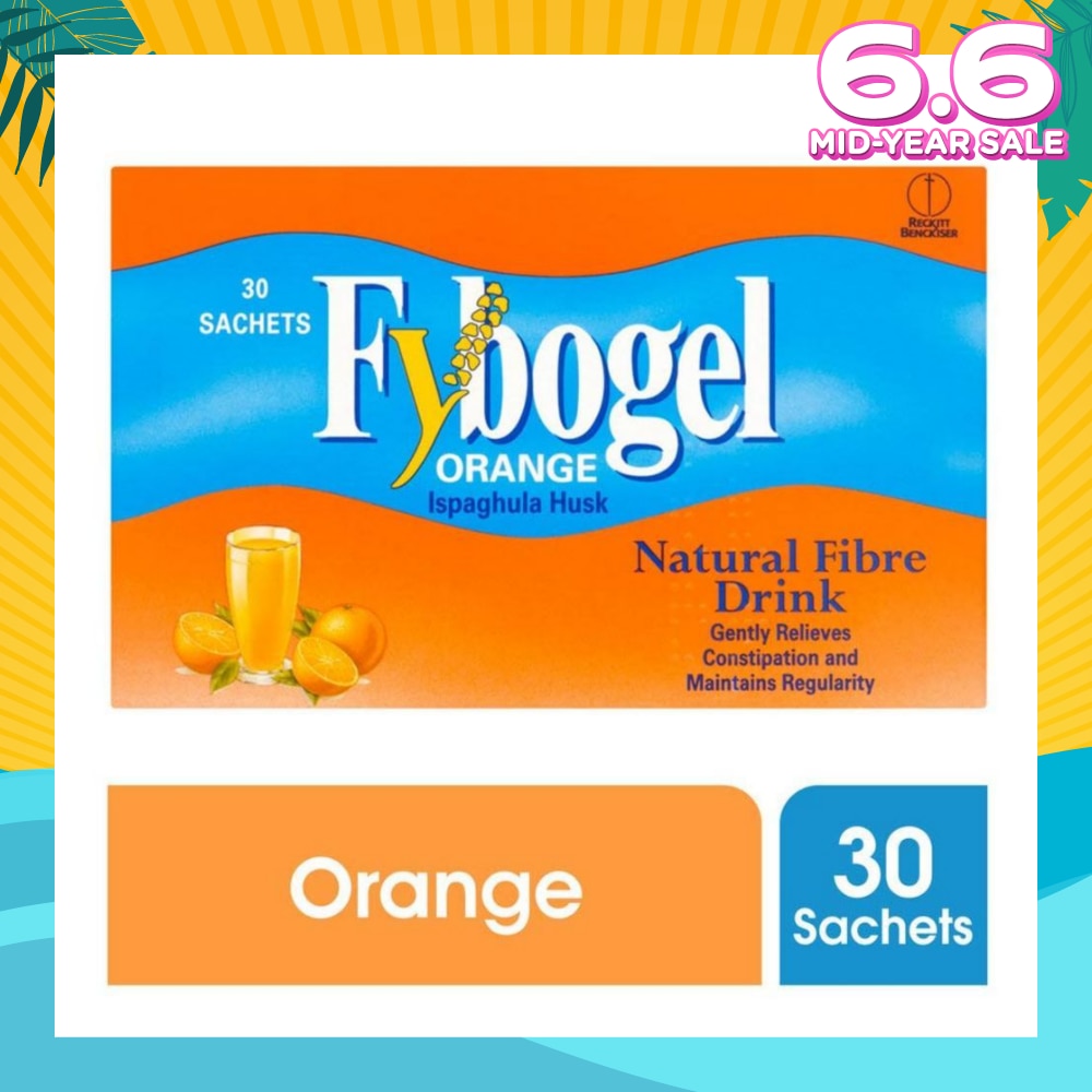 Natural Fibre Drink Sachet Orange Flavour (Gently Relieves Constipation) 30s