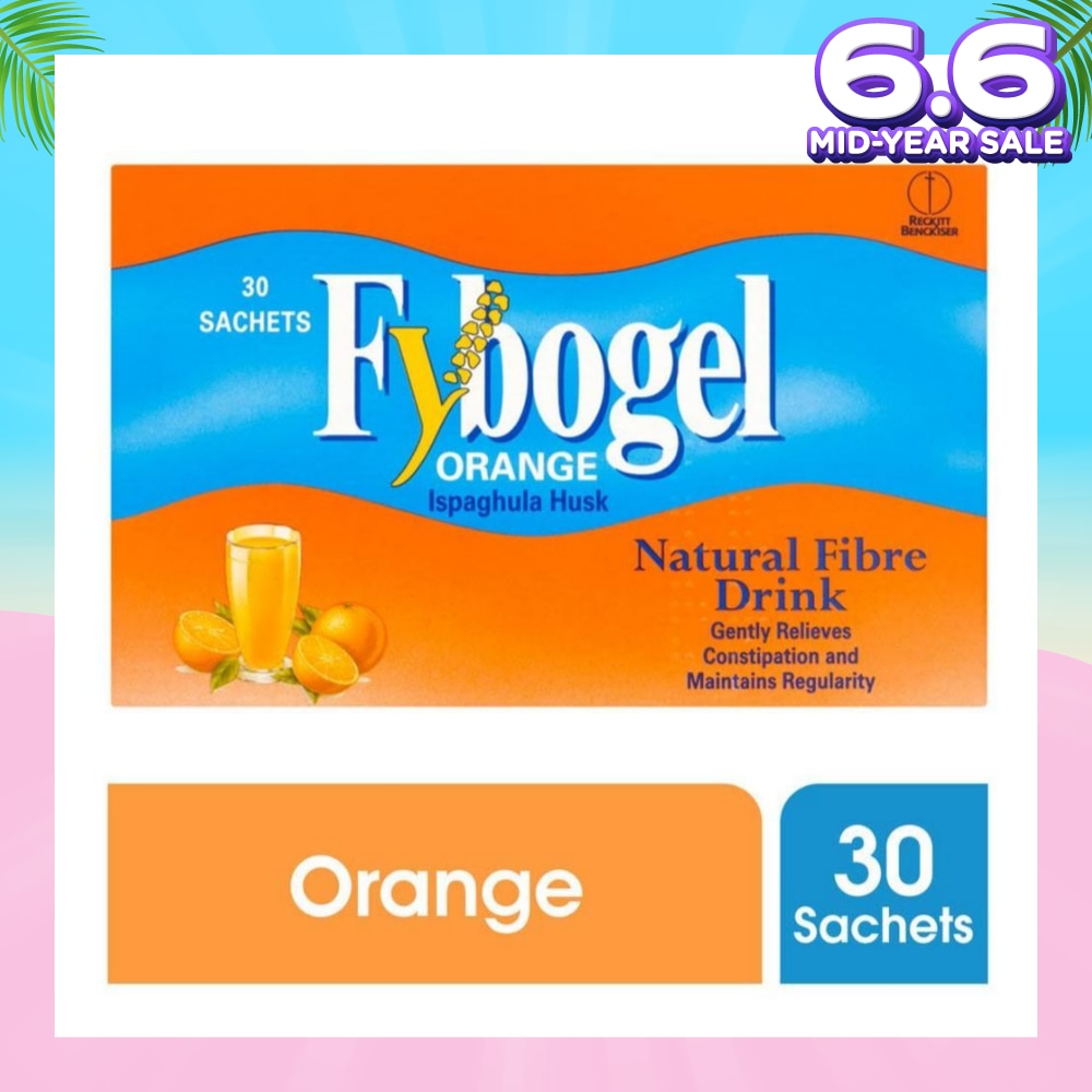 Natural Fibre Drink Sachet Orange Flavour (Gently Relieves Constipation) 30s