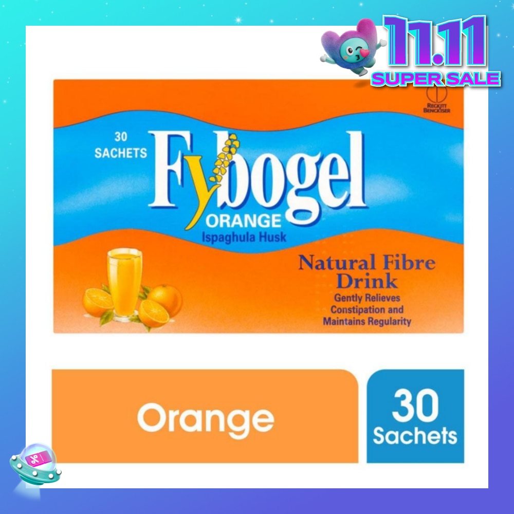 Natural Fibre Drink Sachet Orange Flavour (Gently Relieves Constipation) 30s