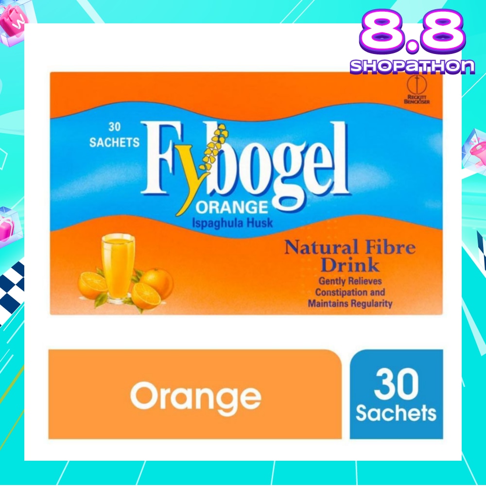 Natural Fibre Drink Sachet Orange Flavour (Gently Relieves Constipation) 30s