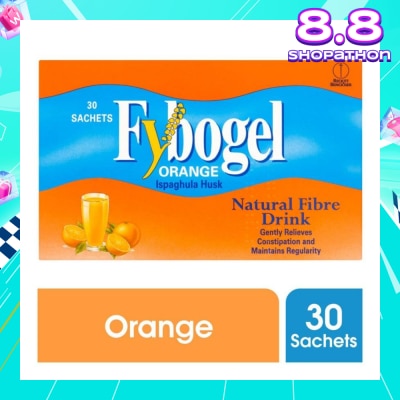 FYBOGEL Natural Fibre Drink Sachet Orange Flavour (Gently Relieves Constipation) 30s