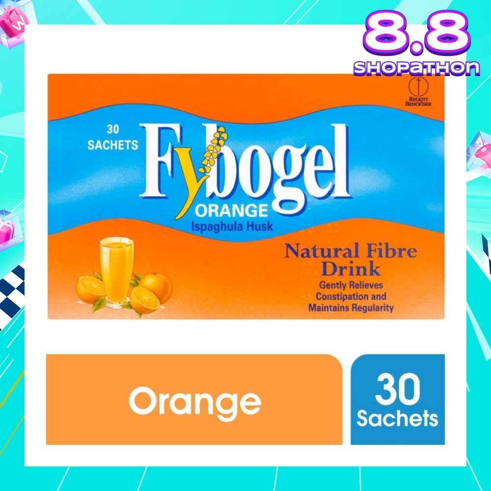 Natural Fibre Drink Sachet Orange Flavour (Gently Relieves Constipation) 30s