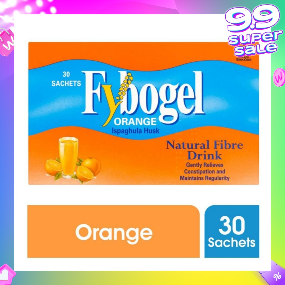 Natural Fibre Drink Sachet Orange Flavour (Gently Relieves Constipation) 30s