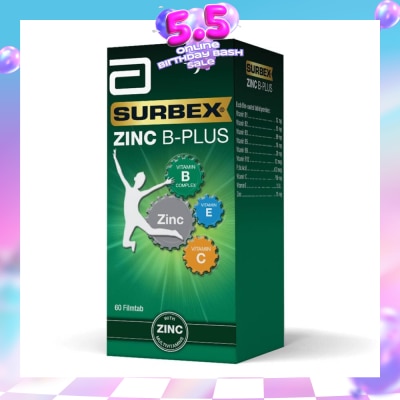SURBEX - Zinc B-Plus Tablet (Boost Immunity + Increase Energy Production) 60s